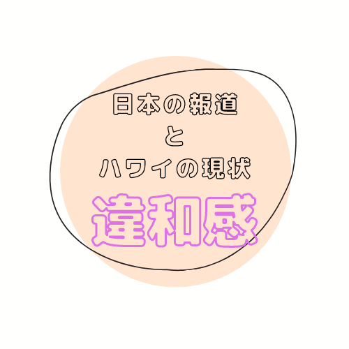 日本の番組を観てハワイの報道に少し疑問